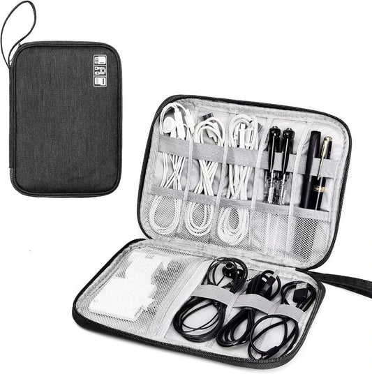 Travel Cable Organizer Bag - Portable Electronics Accessories Storage Case for USB Cables, Chargers & Gadgets | Volt Edge™