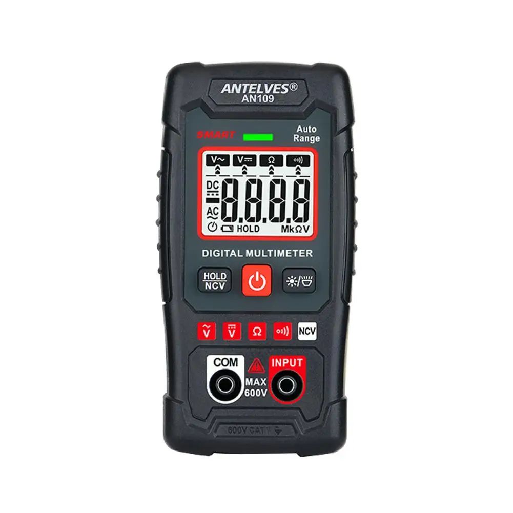Digital multimeter with Antelves branding on a white background