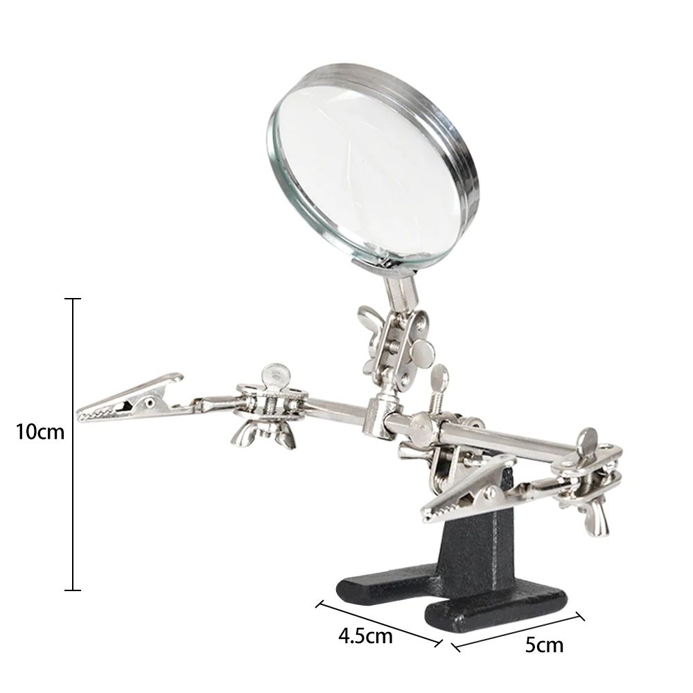 Adjustable Magnifying Glass with LED Light - 3.5X/5X/12X Desktop Loupe for Soldering, Circuit Board Repair & Welding | Volt Edge™