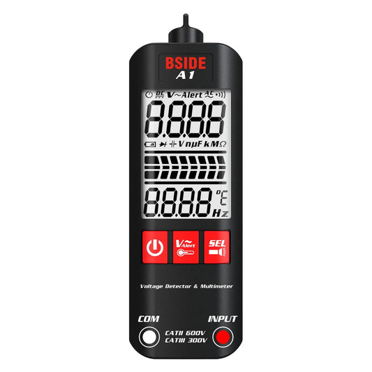 BSIDE A1 Mini Digital Multimeter 2000 Counts - Compact LCD Voltage Tester with NCV, Frequency & Continuity | Volt Edge™