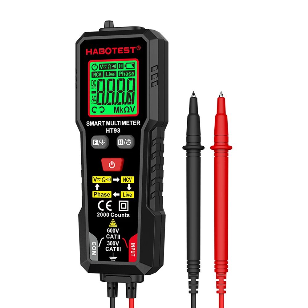 Auto-Ranging Digital Multimeter - AC/DC Voltage Tester with Square Wave, HFE Triode & Continuity Buzzer | Volt Edge™