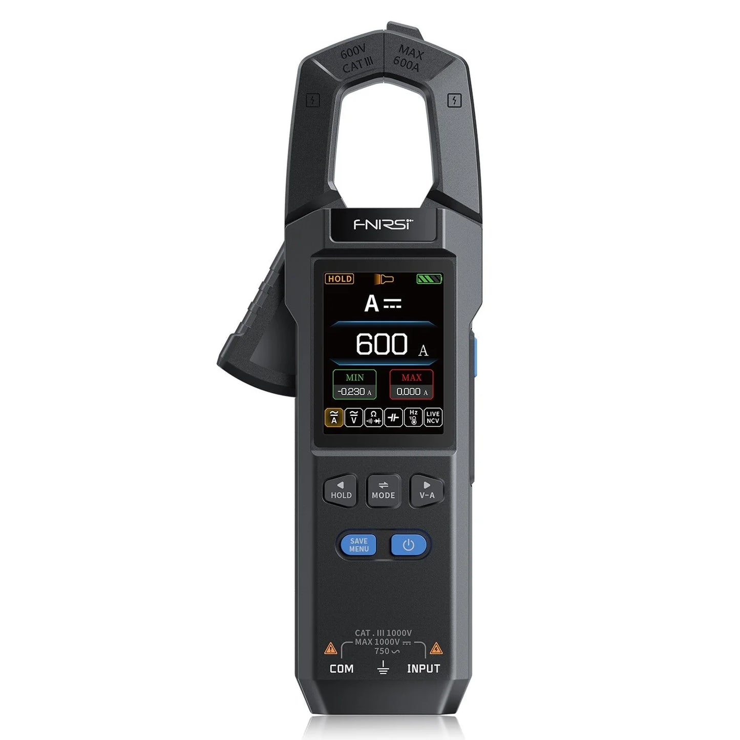 FNIRSI DMC-100 Digital Clamp Meter 10000 Counts - 600A DC/AC Current Tester with USB & NCV Detection | Volt Edge™